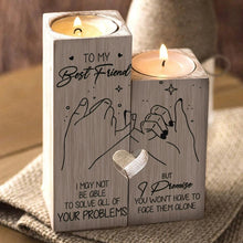 Load image into Gallery viewer, Heart-shaped Decoration Candle Holder with 2 x Candle Wooden Candle Container Set with Printing Gift for Friends Lovers Family