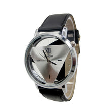 Load image into Gallery viewer, Couple Wristwatch Leather Strap Watches Triangle Hollow Out Ladies Women Men Quartz Watch Dress Watch TT@88