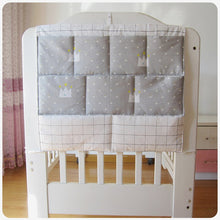 Load image into Gallery viewer, Bed Hanging Storage Bag Baby Cot Bed Brand Baby Cotton Crib Organizer 50*60cm Toy Diaper Pocket for Crib Bedding Set