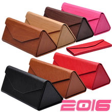 Load image into Gallery viewer, DRESSUUP Cute PU Leather Eyewear Sunglasses Box Bag Floding Sunglass Case Hard Eye Glass Eyeglass Box For Glasses Brand