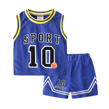 Load image into Gallery viewer, Children&#39;s Basketball Clothing Suits Baby Vest Suit Boys Sweatshirt Two-piece Summer Style Tide
