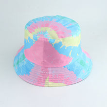 Load image into Gallery viewer, New Style Printed Double-Sided Fisherman Hat Color Tie-Dye Hip-Hop Casual Flat Top Basin Hat
