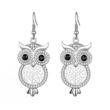 Load image into Gallery viewer, Fashion Personality Owl Ear Hook Punk Opal Earrings Alloy Earrings
