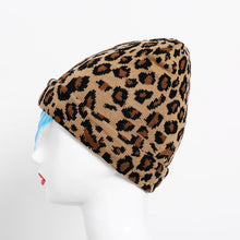 Load image into Gallery viewer, Personalized Leopard Print Wool Hat Women Autumn And Winter Fashion All Match Warm Knit
