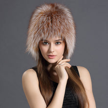 Load image into Gallery viewer, New European And American Fashion Fox Fur Woven Hat Fox Fur Straw Hat Fox Hat Fashion
