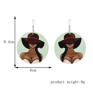 Printed Wooden Earrings Earrings