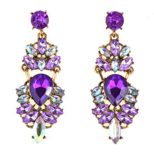 Load image into Gallery viewer, Fashion Exaggerated Earrings Retro Alloy Trend Earrings Geometric Diamond Long Earrings
