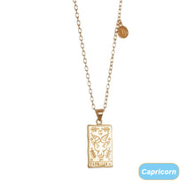 Load image into Gallery viewer, Tarot Necklace Popular Square Brand Retro Constellation Necklace
