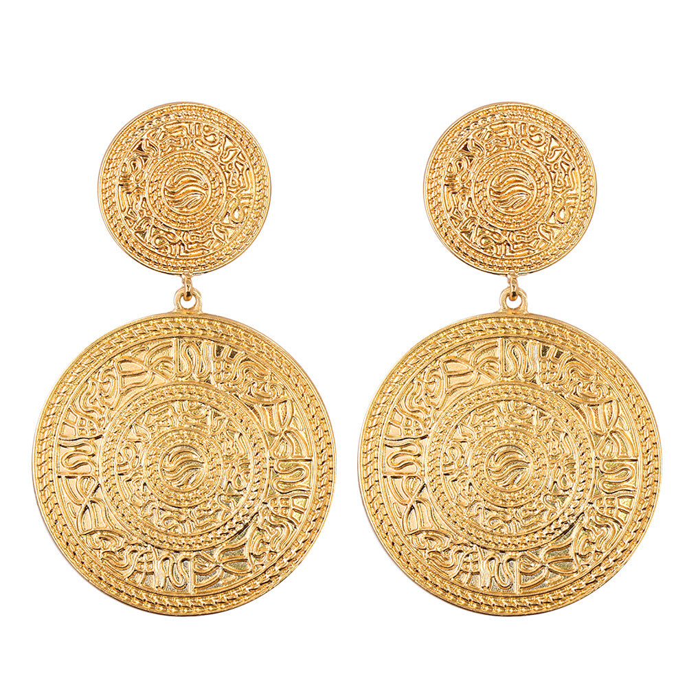 Geometric Round Ethnic Pattern Earrings Earrings