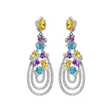 Load image into Gallery viewer, Tassel Earrings Long Drop-shaped Dinner Earrings Silver Needle Stud Earrings
