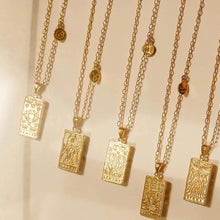 Load image into Gallery viewer, Tarot Necklace Popular Square Brand Retro Constellation Necklace
