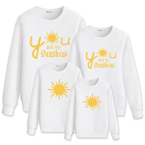 The New You Are My Sunshine You Are My Sun Letter Printed Long-Sleeved Sweater