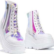 Load image into Gallery viewer, Plus Size Female Punk Style Platform Street Fashion Motorcycle Boots
