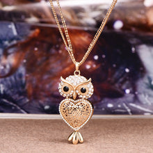 Load image into Gallery viewer, Golden owl necklace
