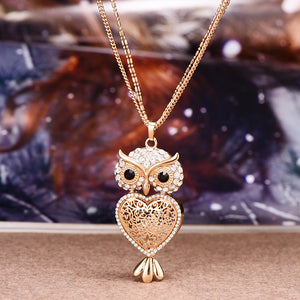 Golden owl necklace