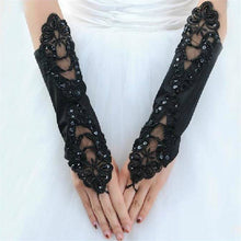 Load image into Gallery viewer, Wedding satin gloves
