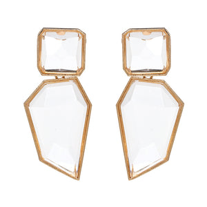 Exaggerated geometric earrings