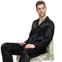 Load image into Gallery viewer, Solid color home wear men&#39;s winter pajamas
