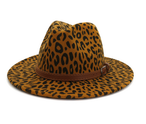 New leopard fur hat in autumn and winter jazz hat