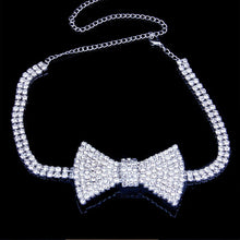 Load image into Gallery viewer, Rhinestone Bow Necklace
