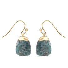 Load image into Gallery viewer, Gold earrings with crystal earrings
