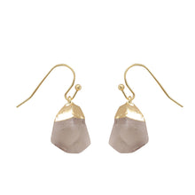 Load image into Gallery viewer, Gold earrings with crystal earrings
