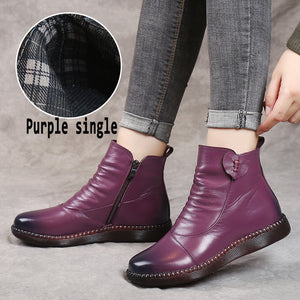 Middle-aged and elderly leather shoes