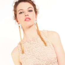 Load image into Gallery viewer, Women&#39;s exaggerated long tassel earrings
