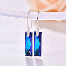 Load image into Gallery viewer, Rectangular geometric crystal earrings s925 sterling silver earrings
