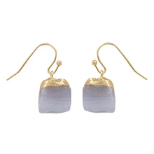 Load image into Gallery viewer, Gold earrings with crystal earrings

