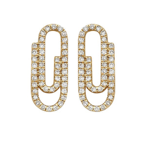 Paper clip earrings female earrings