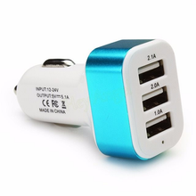 Load image into Gallery viewer, New 3USB car charger USB high-power universal car charger Square aluminum car charger

