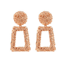 Load image into Gallery viewer, Metal earrings embossed floral earrings
