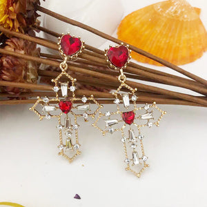 Ladies Cross Earrings