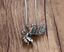 Load image into Gallery viewer, 36MM Titanium Steel Angel Pendant Necklace
