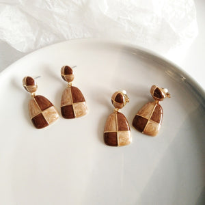 Geometric color block earrings