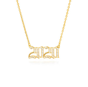 Year number necklace