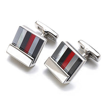 Load image into Gallery viewer, Stained Glass Square Cufflinks Business Shirt French Cufflinks
