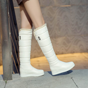 Casual leather boots platform platform boots