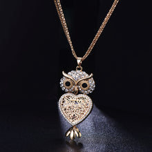 Load image into Gallery viewer, Golden owl necklace
