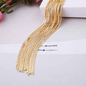 Women's exaggerated long tassel earrings