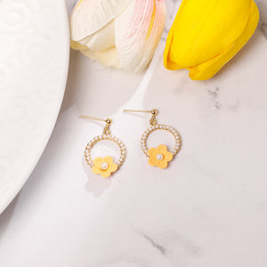 Personalized Net Red Long Tassel Earrings Yellow Earrings  Earrings