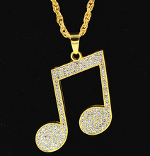 Load image into Gallery viewer, Note necklace pendant
