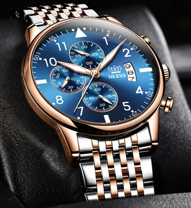 Multifunctional timing quartz watch night light waterproof men