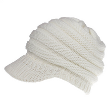 Load image into Gallery viewer, Knitted Baseball Cap Messy Bun Beanie Women Ponytail Beanies Autumn Winter Hats Female Soft Knitting Caps Warm Ladies Skullies
