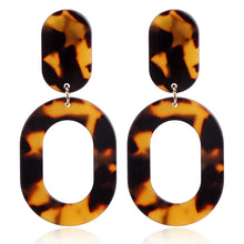 Load image into Gallery viewer, Leopard Earrings acrylic circle geometric Earrings
