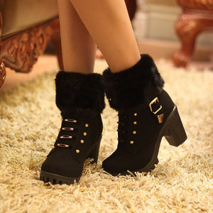 Chunky Heel Platform Martin Boots