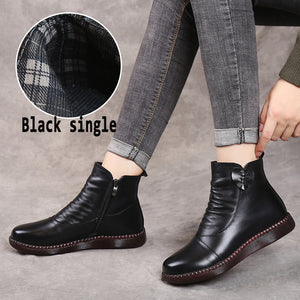 Middle-aged and elderly leather shoes
