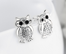 Load image into Gallery viewer, Fashion earrings owl earrings  stud earrings
