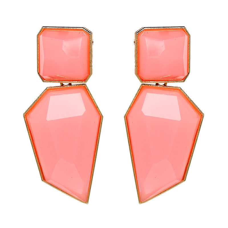 Exaggerated geometric earrings